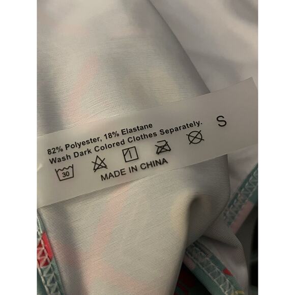 TASHEHE String Bikini High Leg Cut/Triangle Removable Pads Geometric Size S - Picture 5 of 14